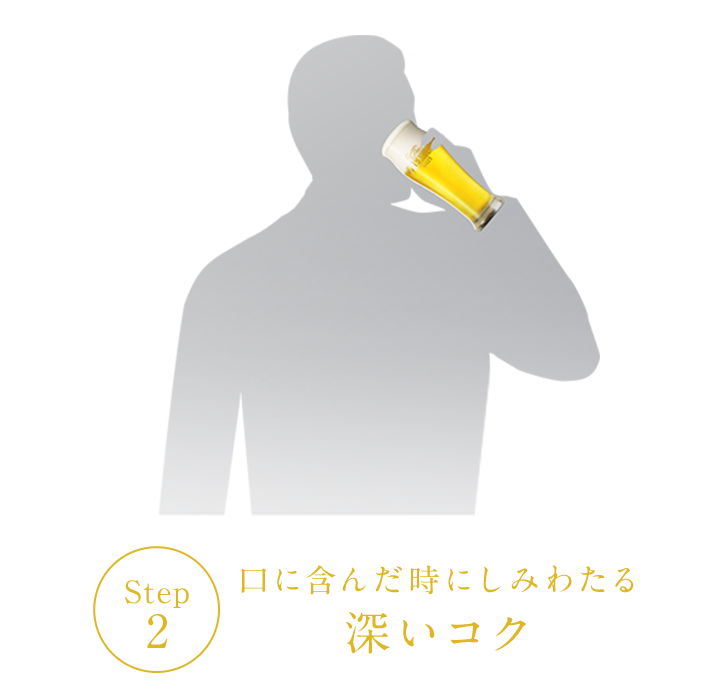 Step2 口に含んだ時にしみわたる深いコク