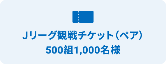 Jリーグ観戦チケット（ペア） 500組1,000名様