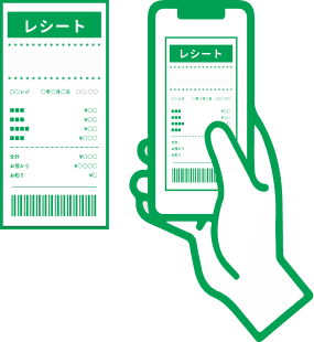 レシート撮影のイメージ画像
