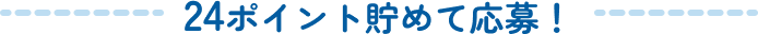 24ポイント貯めて応募！