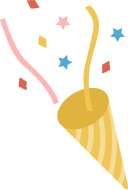 黄色のクラッカーのイメージ画像